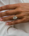 7.8 Carat Moissanite 16x8.75mm Old Mine oval Cut 14K Solid White Gold Solitaire Donut Band 1.8-3.2mm for Woman