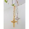 Beaded Cross Pendant Necklace