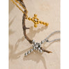 Beaded Cross Pendant Necklace
