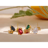 CZ Drop Stud Earrings